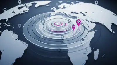 World map with location pins showing varying degrees of accuracy in IP geolocation tracking.